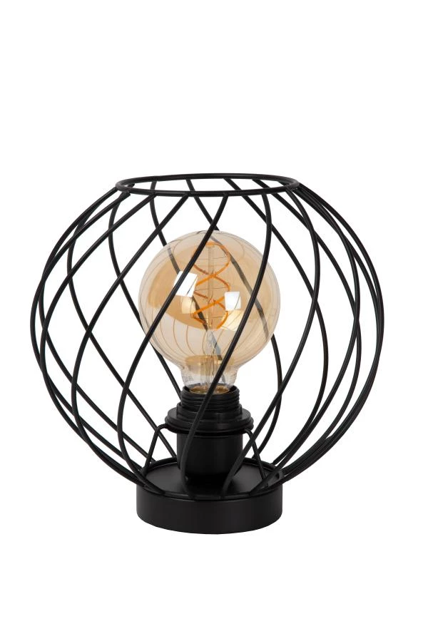 Lucide DANZA - Table lamp - Ø 25 cm - 1xE27 - Black - turned off